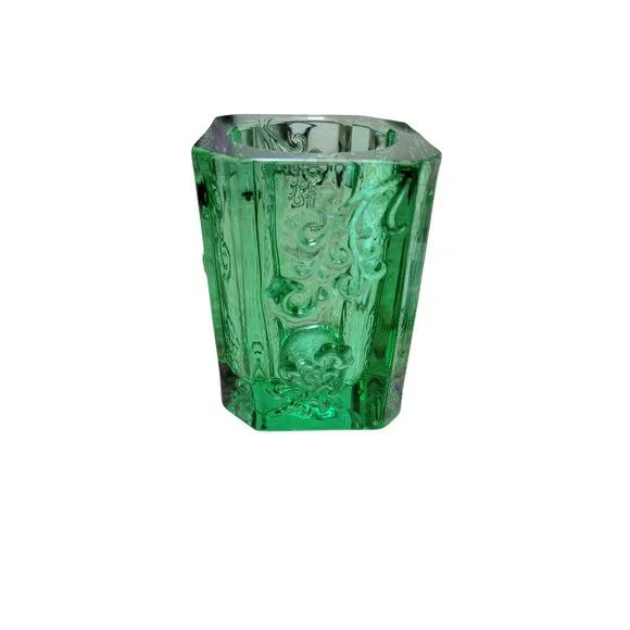 Tittot Green Crystal Hexagonal Vase - Picture 3 of 8